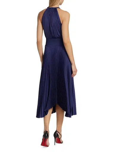 A.L.C. Women's Renzo II Pleated Midi-Dress - Riviera | Thumbnail 5 A.L.C. Women's Renzo II Pleated Midi-Dress - Riviera | Thumbnail 5