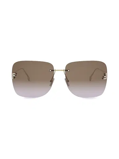 Fendi Women's First 65MM Crystal-Embellished Square Sunglasses - Gold Brown Purple Gradient | Thumbnail 2 Fendi Women's First 65MM Crystal-Embellished Square Sunglasses - Gold Brown Purple Gradient | Thumbnail 2