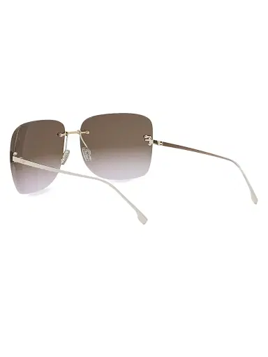 Fendi Women's First 65MM Crystal-Embellished Square Sunglasses - Gold Brown Purple Gradient | Thumbnail 4 Fendi Women's First 65MM Crystal-Embellished Square Sunglasses - Gold Brown Purple Gradient | Thumbnail 4