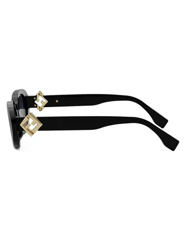 Fendi Women's Diamond Black 53MM Oval Sunglasses - Yellow Brown | Thumbnail 11 Fendi Women's Diamond Black 53MM Oval Sunglasses - Yellow Brown | Thumbnail 11