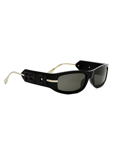 Fendi Women's graphy 57MM Oval Sunglasses - Shiny Black Smoke | Thumbnail 8 Fendi Women's graphy 57MM Oval Sunglasses - Shiny Black Smoke | Thumbnail 8
