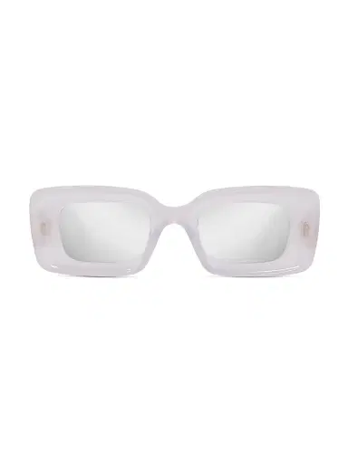 LOEWE Women's Chunky Anagram Rectangle Sunglasses - Smoke Mirror | Thumbnail 2 LOEWE Women's Chunky Anagram Rectangle Sunglasses - Smoke Mirror | Thumbnail 2