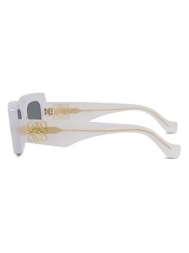 LOEWE Women's Chunky Anagram Rectangle Sunglasses - Smoke Mirror | Thumbnail 3 LOEWE Women's Chunky Anagram Rectangle Sunglasses - Smoke Mirror | Thumbnail 3
