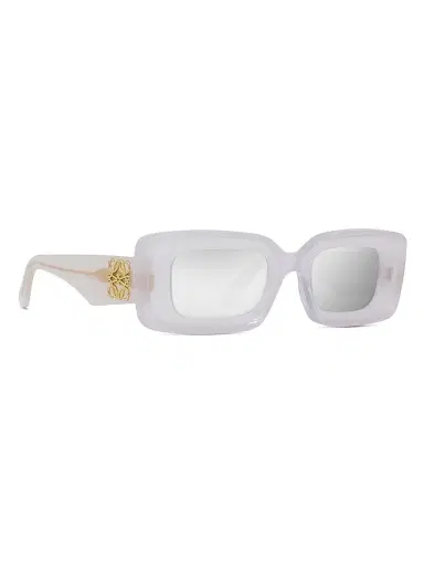 LOEWE Women's Chunky Anagram Rectangle Sunglasses - Smoke Mirror | Thumbnail 8 LOEWE Women's Chunky Anagram Rectangle Sunglasses - Smoke Mirror | Thumbnail 8