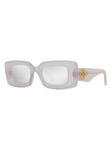 LOEWE Women's Chunky Anagram Rectangle Sunglasses - Smoke Mirror | Thumbnail 1 LOEWE Women's Chunky Anagram Rectangle Sunglasses - Smoke Mirror | Thumbnail 1