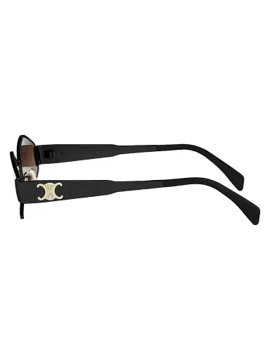 Celine Women's Metal Triomphe 54MM Geometric Sunglasses - Shiny Black Gradient Brown | Thumbnail 3 Celine Women's Metal Triomphe 54MM Geometric Sunglasses - Shiny Black Gradient Brown | Thumbnail 3