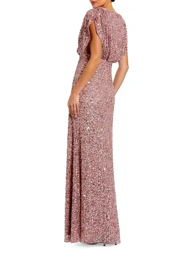Mac Duggal Women's Evening Metallic Blouson Gown | Thumbnail 3 Mac Duggal Women's Evening Metallic Blouson Gown | Thumbnail 3