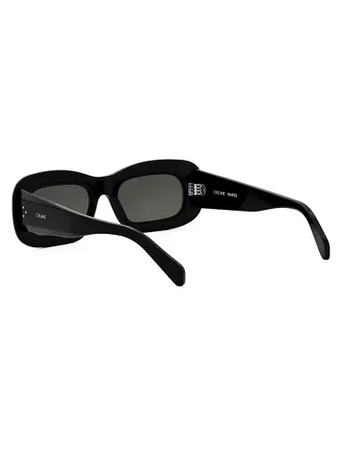 CELINE Women's Three Dots 53MM Rectangular Sunglasses - Dark Grey Black | Thumbnail 4 CELINE Women's Three Dots 53MM Rectangular Sunglasses - Dark Grey Black | Thumbnail 4