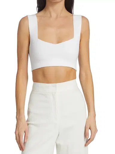 A.L.C. Women's Jordana Compact Knit Bra - White | Thumbnail 3 A.L.C. Women's Jordana Compact Knit Bra - White | Thumbnail 3