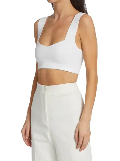 A.L.C. Women's Jordana Compact Knit Bra - White | Thumbnail 4 A.L.C. Women's Jordana Compact Knit Bra - White | Thumbnail 4