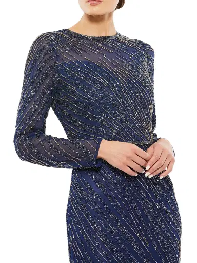 Mac Duggal Women's Sequin Long-Sleeve Gown | Thumbnail 4 Mac Duggal Women's Sequin Long-Sleeve Gown | Thumbnail 4