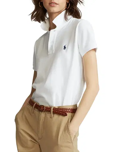 Polo Ralph Lauren Women's Classic Fit Short-Sleeve Polo - White | Thumbnail 4 Polo Ralph Lauren Women's Classic Fit Short-Sleeve Polo - White | Thumbnail 4