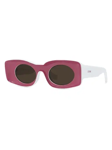 Loewe Women's x Paula's Ibiza 49MM Rectangular Sunglasses - Shiny Pink | Thumbnail 2 Loewe Women's x Paula's Ibiza 49MM Rectangular Sunglasses - Shiny Pink | Thumbnail 2