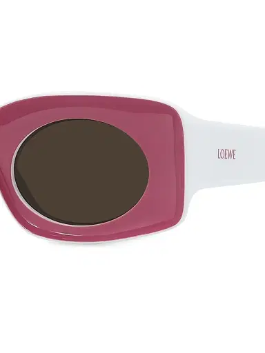 Loewe Women's x Paula's Ibiza 49MM Rectangular Sunglasses - Shiny Pink | Thumbnail 3 Loewe Women's x Paula's Ibiza 49MM Rectangular Sunglasses - Shiny Pink | Thumbnail 3