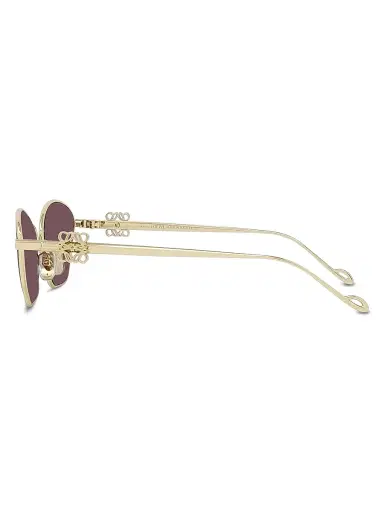 LOEWE Women's Anagram 57MM Cat-Eye Sunglasses - Gold Violet | Thumbnail 6 LOEWE Women's Anagram 57MM Cat-Eye Sunglasses - Gold Violet | Thumbnail 6