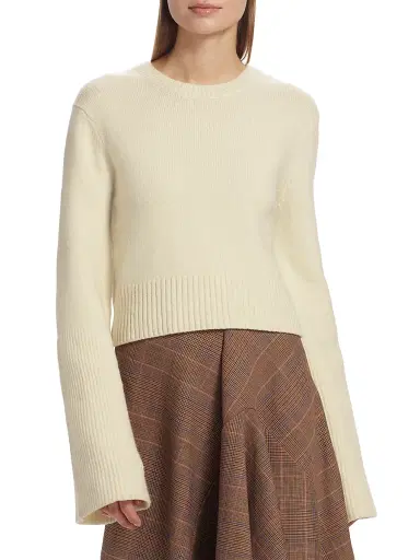 A.L.C. Women's Clover Merino Wool-Blend Sweater - Natural | Thumbnail 3 A.L.C. Women's Clover Merino Wool-Blend Sweater - Natural | Thumbnail 3