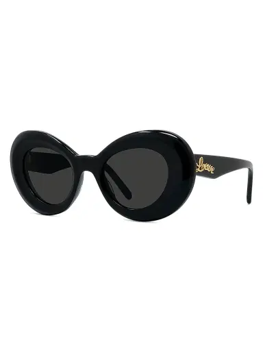 Loewe Women's Curvy 47MM Oversized Oval Sunglasses - Black Smoke | Thumbnail 2 Loewe Women's Curvy 47MM Oversized Oval Sunglasses - Black Smoke | Thumbnail 2