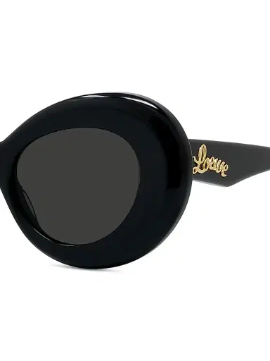 Loewe Women's Curvy 47MM Oversized Oval Sunglasses - Black Smoke | Thumbnail 3 Loewe Women's Curvy 47MM Oversized Oval Sunglasses - Black Smoke | Thumbnail 3