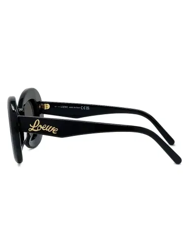 Loewe Women's Curvy 47MM Oversized Oval Sunglasses - Black Smoke | Thumbnail 4 Loewe Women's Curvy 47MM Oversized Oval Sunglasses - Black Smoke | Thumbnail 4