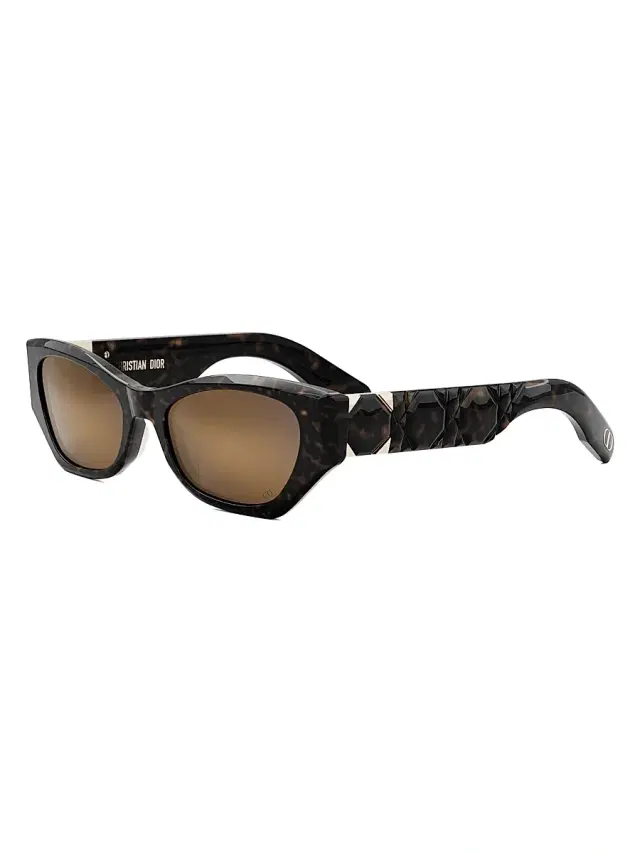 Women's Lady 95.22 B1I Butterfly Sunglasses - Dark Havana Brown Mirror Women's Lady 95.22 B1I Butterfly Sunglasses - Dark Havana Brown Mirror