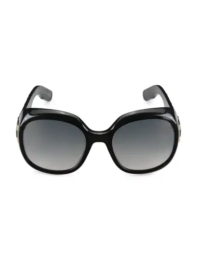 Dior Women's Lady 95.22 R2I 58MM Round Sunglasses - Shiny Black | Thumbnail 2 Dior Women's Lady 95.22 R2I 58MM Round Sunglasses - Shiny Black | Thumbnail 2