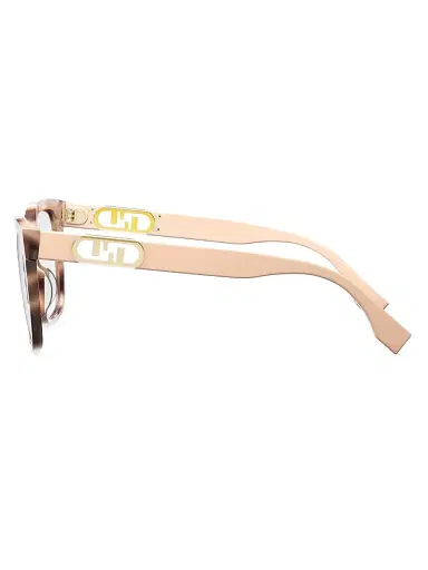Fendi Women's O'Lock FE50025I Eyeglasses - Clear Havana Beige | Thumbnail 3 Fendi Women's O'Lock FE50025I Eyeglasses - Clear Havana Beige | Thumbnail 3