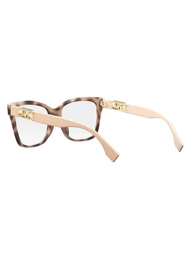 Fendi Women's O'Lock FE50025I Eyeglasses - Clear Havana Beige | Thumbnail 4 Fendi Women's O'Lock FE50025I Eyeglasses - Clear Havana Beige | Thumbnail 4