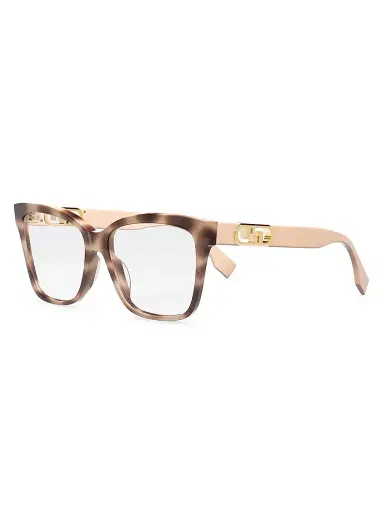 Fendi Women's O'Lock FE50025I Eyeglasses - Clear Havana Beige | Thumbnail 1 Fendi Women's O'Lock FE50025I Eyeglasses - Clear Havana Beige | Thumbnail 1
