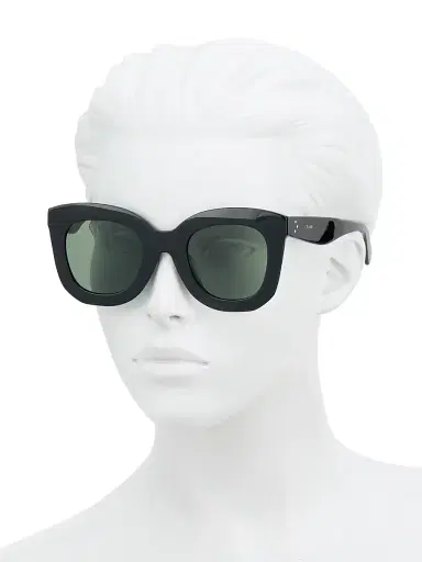 CELINE Women's 49MM Round Cat-Eye Sunglasses - Black | Thumbnail 4 CELINE Women's 49MM Round Cat-Eye Sunglasses - Black | Thumbnail 4
