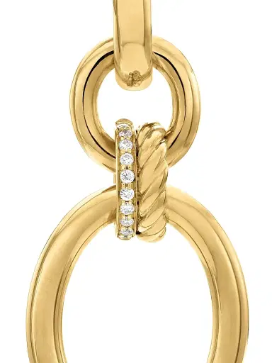David Yurman Women's DY Mercer Circular Drop Earrings In 18K Yellow Gold - Gold | Thumbnail 4 David Yurman Women's DY Mercer Circular Drop Earrings In 18K Yellow Gold - Gold | Thumbnail 4