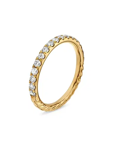 David Yurman Women's Cable Collectibles Stack Ring in 18K Yellow Gold - Gold | Thumbnail 4 David Yurman Women's Cable Collectibles Stack Ring in 18K Yellow Gold - Gold | Thumbnail 4