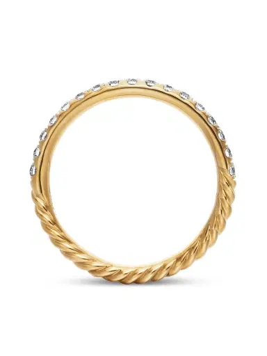 David Yurman Women's Cable Collectibles Stack Ring in 18K Yellow Gold - Gold | Thumbnail 7 David Yurman Women's Cable Collectibles Stack Ring in 18K Yellow Gold - Gold | Thumbnail 7
