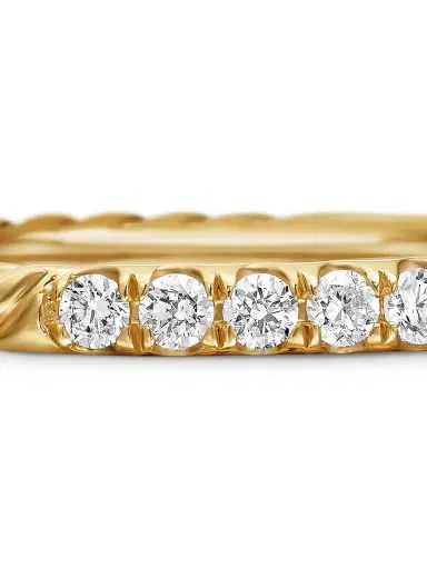 David Yurman Women's Cable Collectibles Stack Ring in 18K Yellow Gold - Gold | Thumbnail 8 David Yurman Women's Cable Collectibles Stack Ring in 18K Yellow Gold - Gold | Thumbnail 8