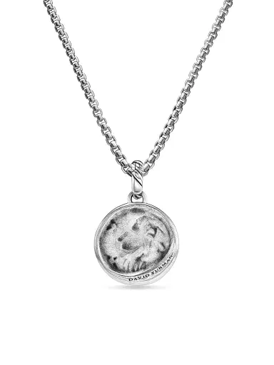 David Yurman Women's Amulet in Sterling Silver with 18K Yellow Gold and Diamonds, 19MM - Leo | Thumbnail 4 David Yurman Women's Amulet in Sterling Silver with 18K Yellow Gold and Diamonds, 19MM - Leo | Thumbnail 4