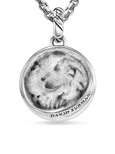 David Yurman Women's Amulet in Sterling Silver with 18K Yellow Gold and Diamonds, 19MM - Leo | Thumbnail 6 David Yurman Women's Amulet in Sterling Silver with 18K Yellow Gold and Diamonds, 19MM - Leo | Thumbnail 6