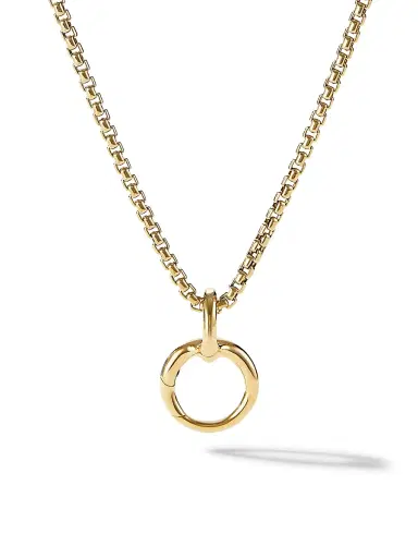 David Yurman Women's Smooth Amulet Holder in 18K Yellow Gold - Yellow Gold | Thumbnail 1 David Yurman Women's Smooth Amulet Holder in 18K Yellow Gold - Yellow Gold | Thumbnail 1