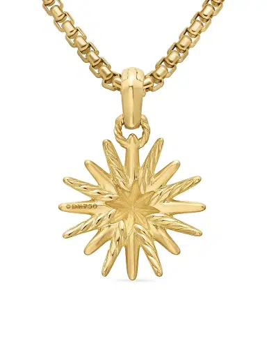 David Yurman Women's Starburst Charm in 18K Yellow Gold, 21.5MM - Gold | Thumbnail 4 David Yurman Women's Starburst Charm in 18K Yellow Gold, 21.5MM - Gold | Thumbnail 4
