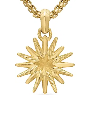 David Yurman Women's Starburst Charm in 18K Yellow Gold, 21.5MM - Gold | Thumbnail 6 David Yurman Women's Starburst Charm in 18K Yellow Gold, 21.5MM - Gold | Thumbnail 6