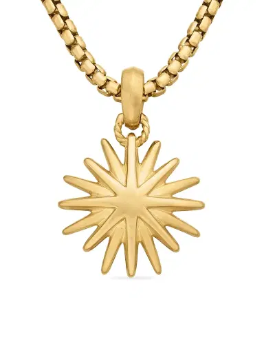 David Yurman Women's Starburst Charm in 18K Yellow Gold, 21.5MM - Gold | Thumbnail 1 David Yurman Women's Starburst Charm in 18K Yellow Gold, 21.5MM - Gold | Thumbnail 1