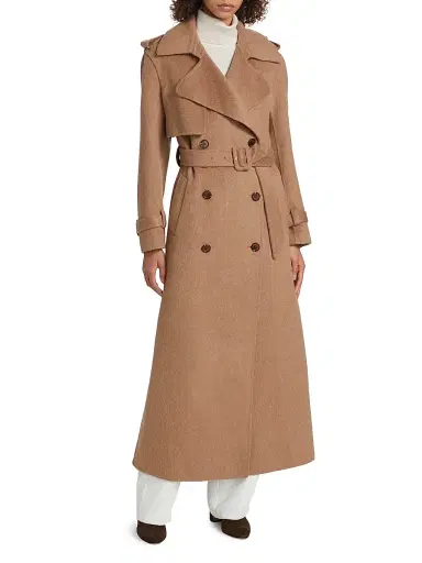 Simkhai Women's Rumi Belted Wool-Blend Coat - Camel - Size XL | Thumbnail 2 Simkhai Women's Rumi Belted Wool-Blend Coat - Camel - Size XL | Thumbnail 2