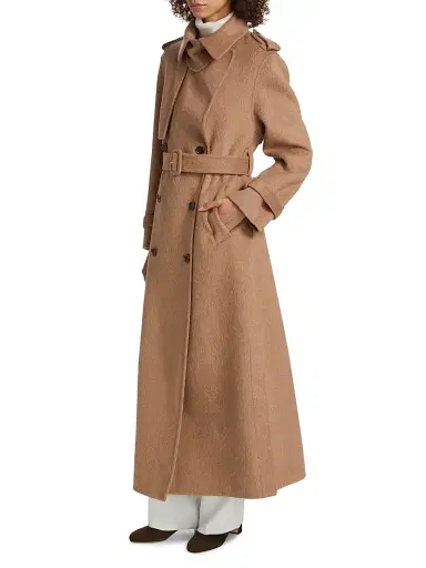 Simkhai Women's Rumi Belted Wool-Blend Coat - Camel - Size XL | Thumbnail 4 Simkhai Women's Rumi Belted Wool-Blend Coat - Camel - Size XL | Thumbnail 4