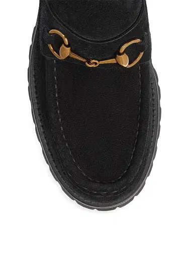 Gucci Women's Sylke Suede Booties - Nero | Thumbnail 4 Gucci Women's Sylke Suede Booties - Nero | Thumbnail 4