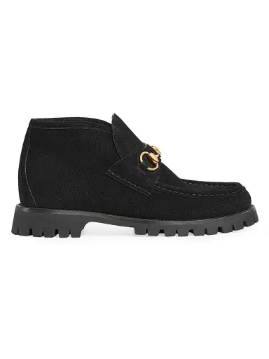 Gucci Women's Sylke Suede Booties - Nero | Thumbnail 1 Gucci Women's Sylke Suede Booties - Nero | Thumbnail 1