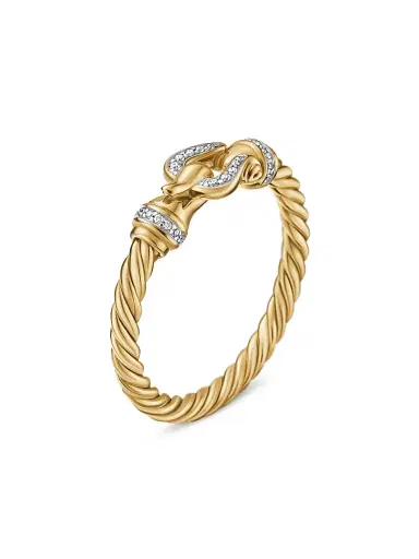 David Yurman Women's Cable Collectibles 18K Yellow Gold & Diamond Ring - Yellow Gold | Thumbnail 3 David Yurman Women's Cable Collectibles 18K Yellow Gold & Diamond Ring - Yellow Gold | Thumbnail 3