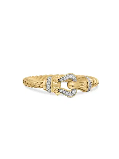 David Yurman Women's Cable Collectibles 18K Yellow Gold & Diamond Ring - Yellow Gold | Thumbnail 4 David Yurman Women's Cable Collectibles 18K Yellow Gold & Diamond Ring - Yellow Gold | Thumbnail 4