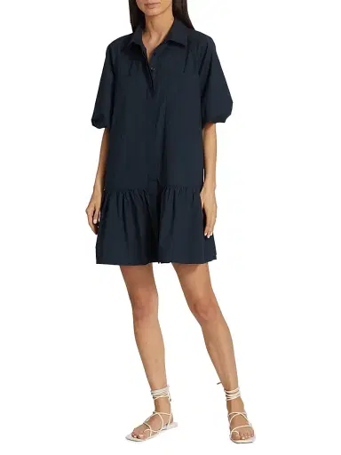 Simkhai Women's Crissy Cotton Poplin Mini Shirtdress - Midnight - Size XL | Thumbnail 2 Simkhai Women's Crissy Cotton Poplin Mini Shirtdress - Midnight - Size XL | Thumbnail 2