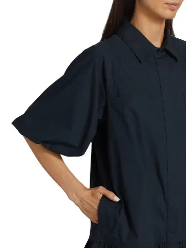 Simkhai Women's Crissy Cotton Poplin Mini Shirtdress - Midnight - Size XL | Thumbnail 6 Simkhai Women's Crissy Cotton Poplin Mini Shirtdress - Midnight - Size XL | Thumbnail 6