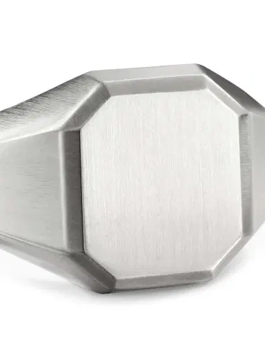 David Yurman Men's Streamline Signet Ring in Sterling Silver, 14mm - Silver | Thumbnail 4 David Yurman Men's Streamline Signet Ring in Sterling Silver, 14mm - Silver | Thumbnail 4