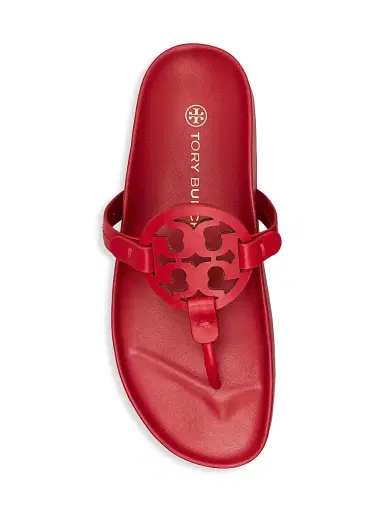 Tory Burch Women's Miller Cloud Leather Thong Sandals - Bourbon Miele - Size 7.5 | Thumbnail 3 Tory Burch Women's Miller Cloud Leather Thong Sandals - Bourbon Miele - Size 7.5 | Thumbnail 3