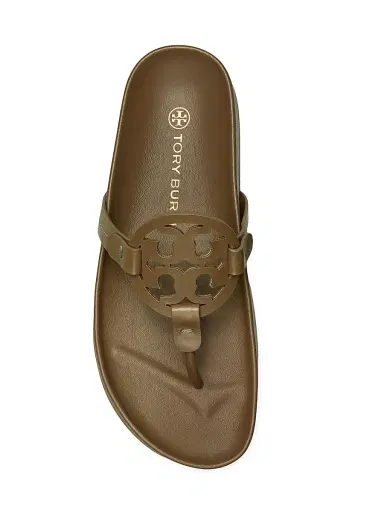 Tory Burch Women's Miller Cloud Leather Thong Sandals - Bourbon Miele - Size 7.5 | Thumbnail 5 Tory Burch Women's Miller Cloud Leather Thong Sandals - Bourbon Miele - Size 7.5 | Thumbnail 5